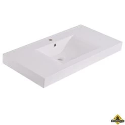 Tigris Losse Kunstmarmer Wastafel 100x46 Wit