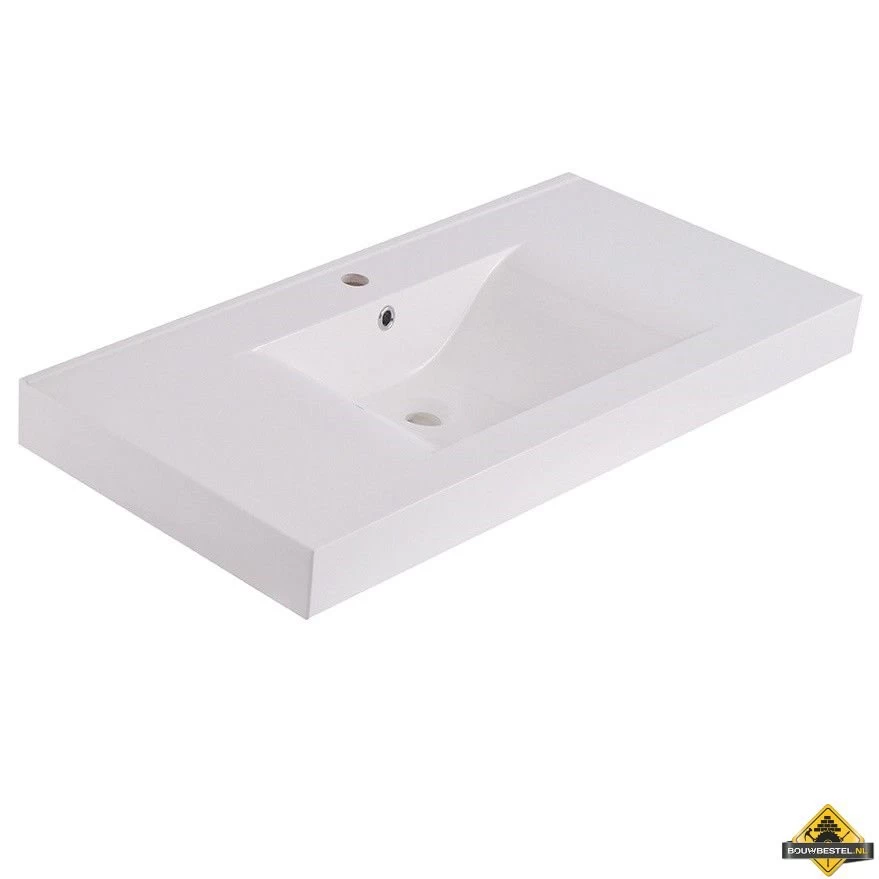 Tigris Losse Kunstmarmer Wastafel 100x46 Wit