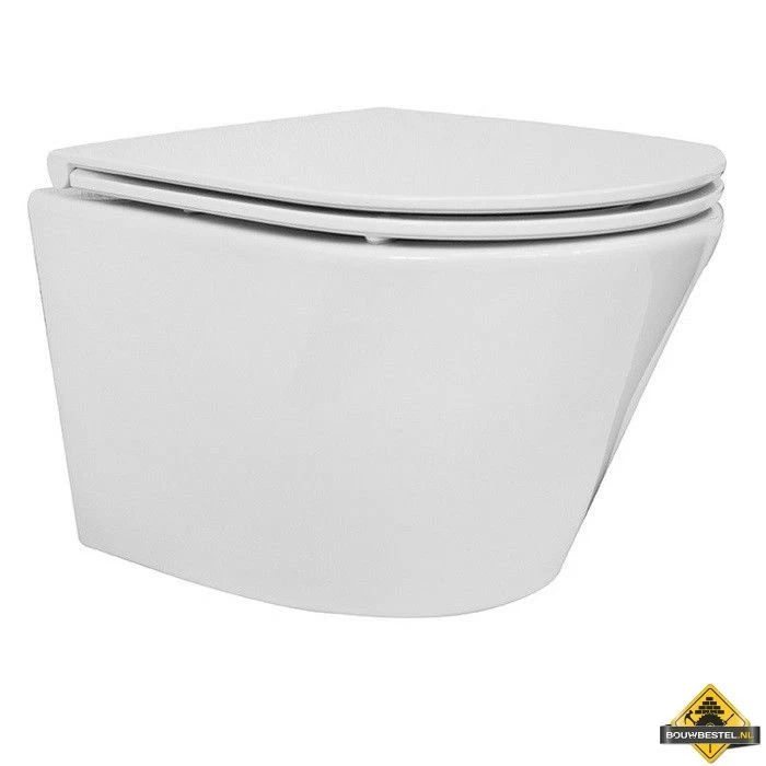 Wiesbaden Vesta-Junior Rimless Wandcloset 47cm +Flatline Zitting