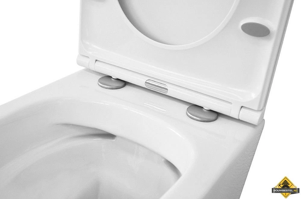 Wiesbaden Vesta-Junior Rimless Wandcloset 47cm +Flatline Zitting - Afbeelding 2