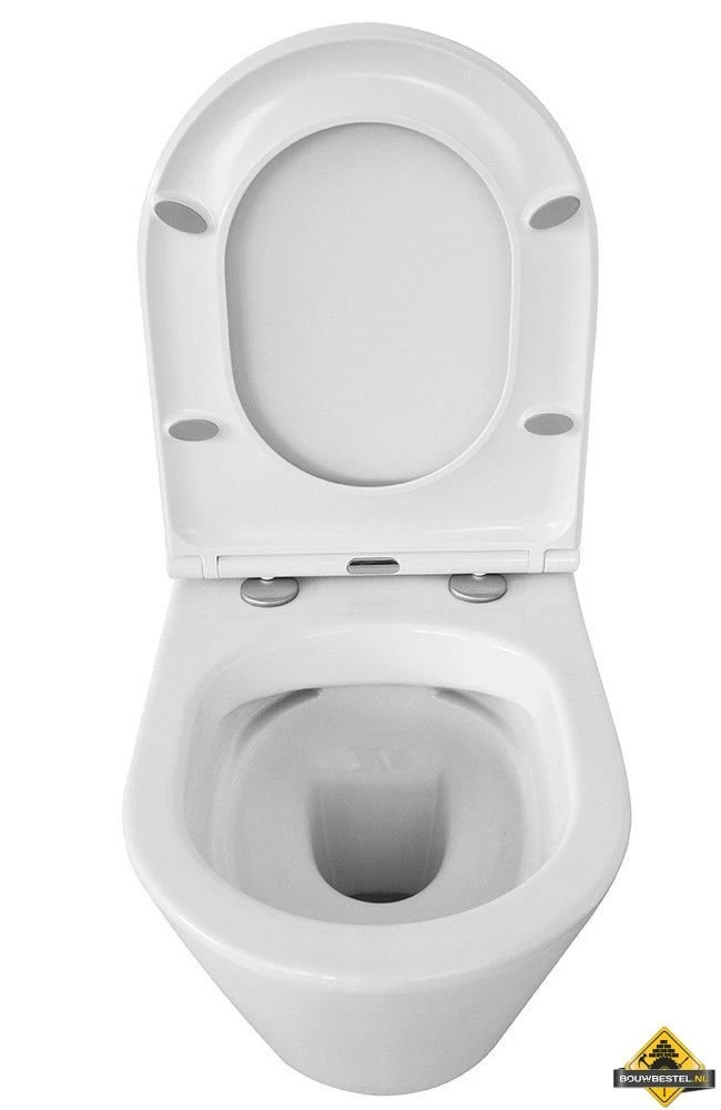 Wiesbaden Vesta-Junior Rimless Wandcloset 47cm +Flatline Zitting - Afbeelding 4