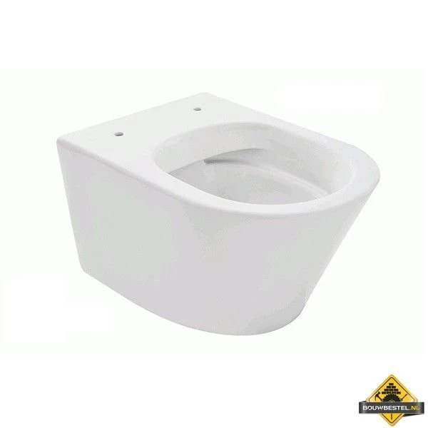 Wiesbaden Vesta Rimless Wandcloset 52cm Zonder Zitt. Mat-wit