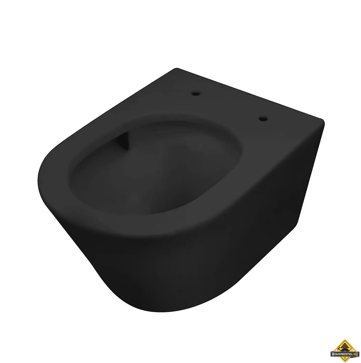 Wiesbaden Vesta Rimless Wandcloset Tornado Flush Mat Zwart