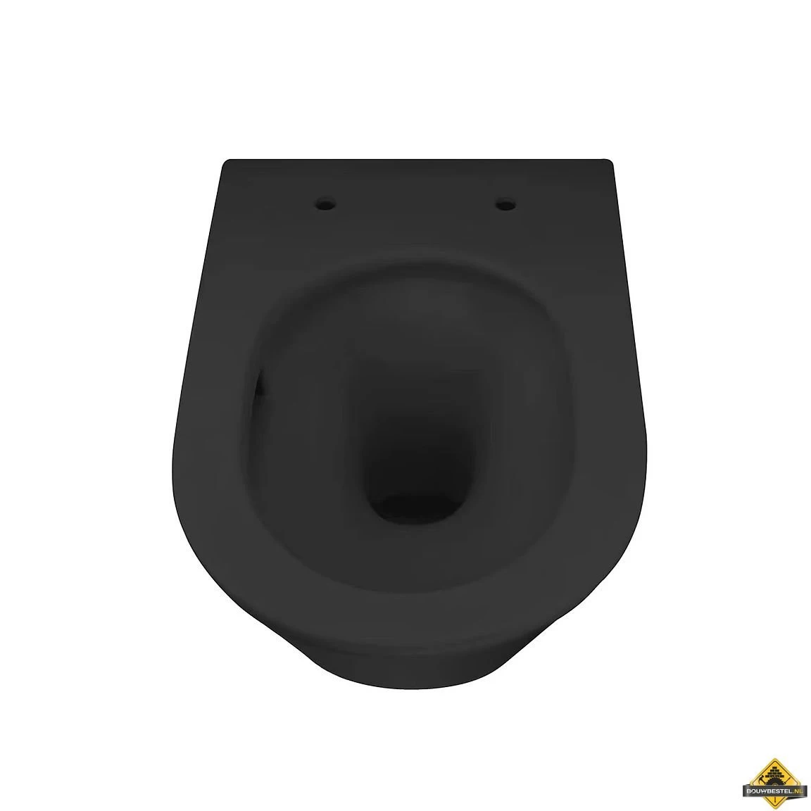 Wiesbaden Vesta Rimless Wandcloset Tornado Flush Mat Zwart - Afbeelding 2