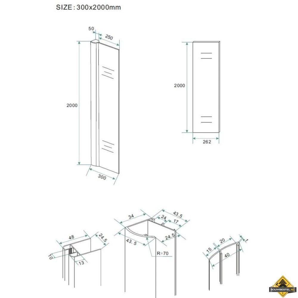 Wiesbaden Comfort Zijwand 30 Cm - Afbeelding 3